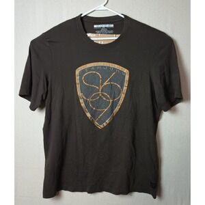 Sean John‎ Tee Shield Logo Crew Neck Short Sleeve Brown Size 2XL Short Sleeve